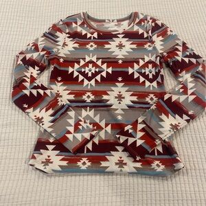 Western Print Long Sleeve Shirt